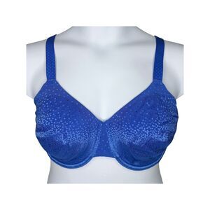 Wacoal Back Appeal Underwire Bra sz 42D * Vibrant Blue Seamless Full Coverage